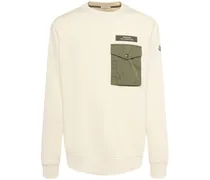 Moncler Cotton blend sweatshirt w/ pocket Beige