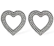 Balenciaga Heart 2.0 brass earrings Argento