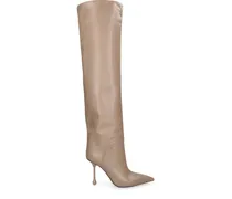 Jimmy Choo Stivali alti Cycas KB in pelle 95mm Taupe