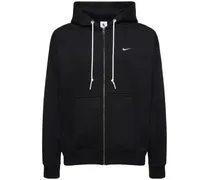 Nike Solo Swoosh cotton blend zip hoodie Nero