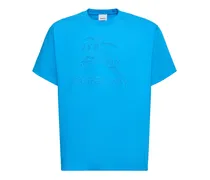 Burberry T-shirt Raynerton in jersey di cotone Blu
