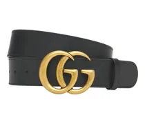 Cintura in pelle con logo GG 4cm