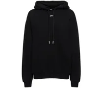 Diag embroidered regular cotton hoodie