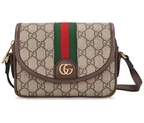 Gucci Borsa mini Ophidia GG in tela Ebano