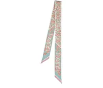 floral print silk neck bow