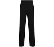 Pantaloni relaxed fit in lana stretch