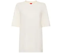 Ferrari T-shirt in jersey di cotone con logo Bianco
