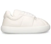 Chunky soft leather low top sneakers