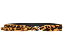 Cintura in pelle leopard
