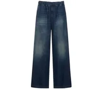Valentino Garavani Loose denim drawstring jeans Blu