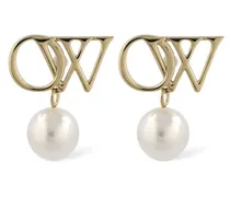 Orecchini OW in ottone / perle d’imitazione