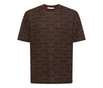 T-shirt in cotone jacquard