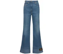 Jeans vita alta Cosmogonie in denim di cotone