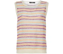 Max Mara Caldaia linen knit sleeveless top Multicolore