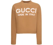 Gucci Maglia Supergee in lana Cammello