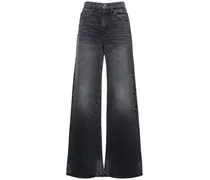 Jeans larghi in denim / doppio girovita