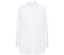 Burberry Camicia Ivanna in misto cotone / logo jacquard Bianco