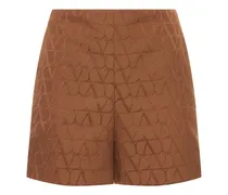 Shorts in millerighe di cotone
