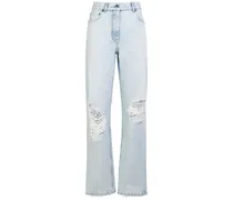 Carel distressed midrise straight jeans
