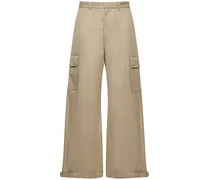 OW embroidered cotton cargo pants