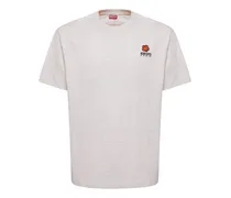 Kenzo T-shirt Boke in jersey di cotone con logo Grigio