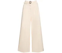 Pantaloni larghi Pino in tela di cotone / cintura