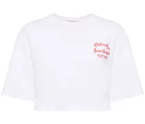Philosophy Di Lorenzo Serafini T-shirt cropped in cotone con logo Rosso