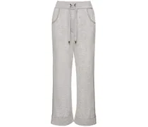 Pantaloni larghi in lana e cashmere
