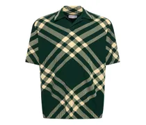 Burberry Check wool knit polo Verde