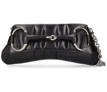 Gucci Borsa media  Horsebit Chain in pelle Nero