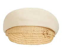 Cappello bretone in paglia e cotone con logo