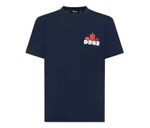 Dsquared2 T-shirt in jersey di cotone stampato Navy