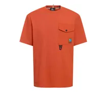 Moncler Logo cotton t-shirt Arancione