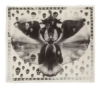 Foulard Skull Orchid in lana stampata