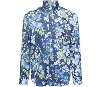 Floral lyocell fluid fit leisure shirt
