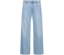 Jeans larghi in denim / fibbia