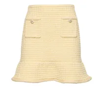 Textured knit mini skirt