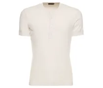 T-shirt Henley in cotone e lyocell