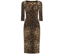 Vestito midi leopard