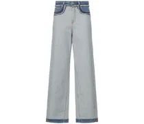 Jeans larghi in denim di cotone