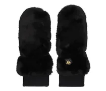 Cheever leather & faux fur mittens
