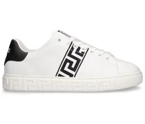 Sneakers in similpelle con logo