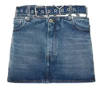 Minigonna in denim / cintura logata