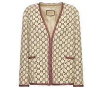 Gucci Maxi GG canvas wool blend tweed jacket Beige
