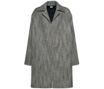 Cappotto in feltro di lana chevron