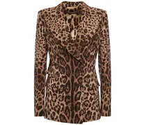 Giacca in lana leopard