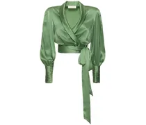 Silk wraparound blouse