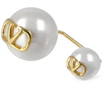 Spilla V Logo Signature / perle d’imitazione