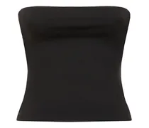 Strapless opaque stretch jersey top