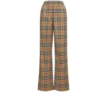 Pantaloni Louane in cotone check stretch